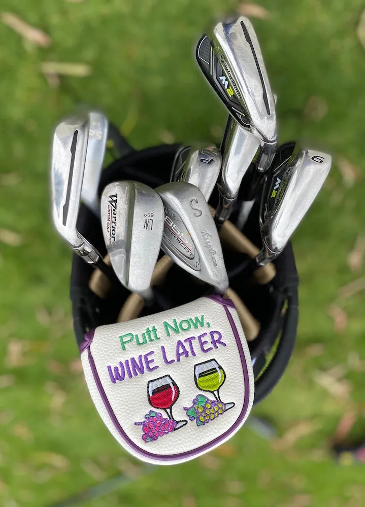 Putt Now, Wine Later Mallet Putter Cover