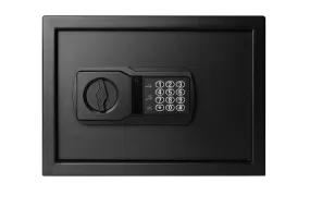 Safe with Electronic Lock, Backup Key, 1 Shelf, Black