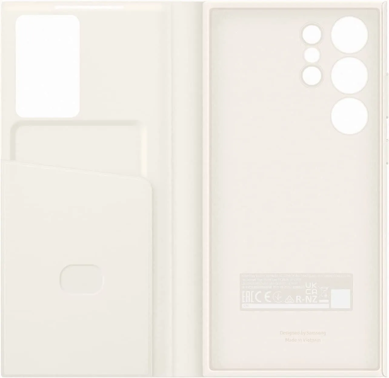 Samsung Galaxy S23 Ultra Smart View Wallet Case Cream - EF-ZS918CUEGWW