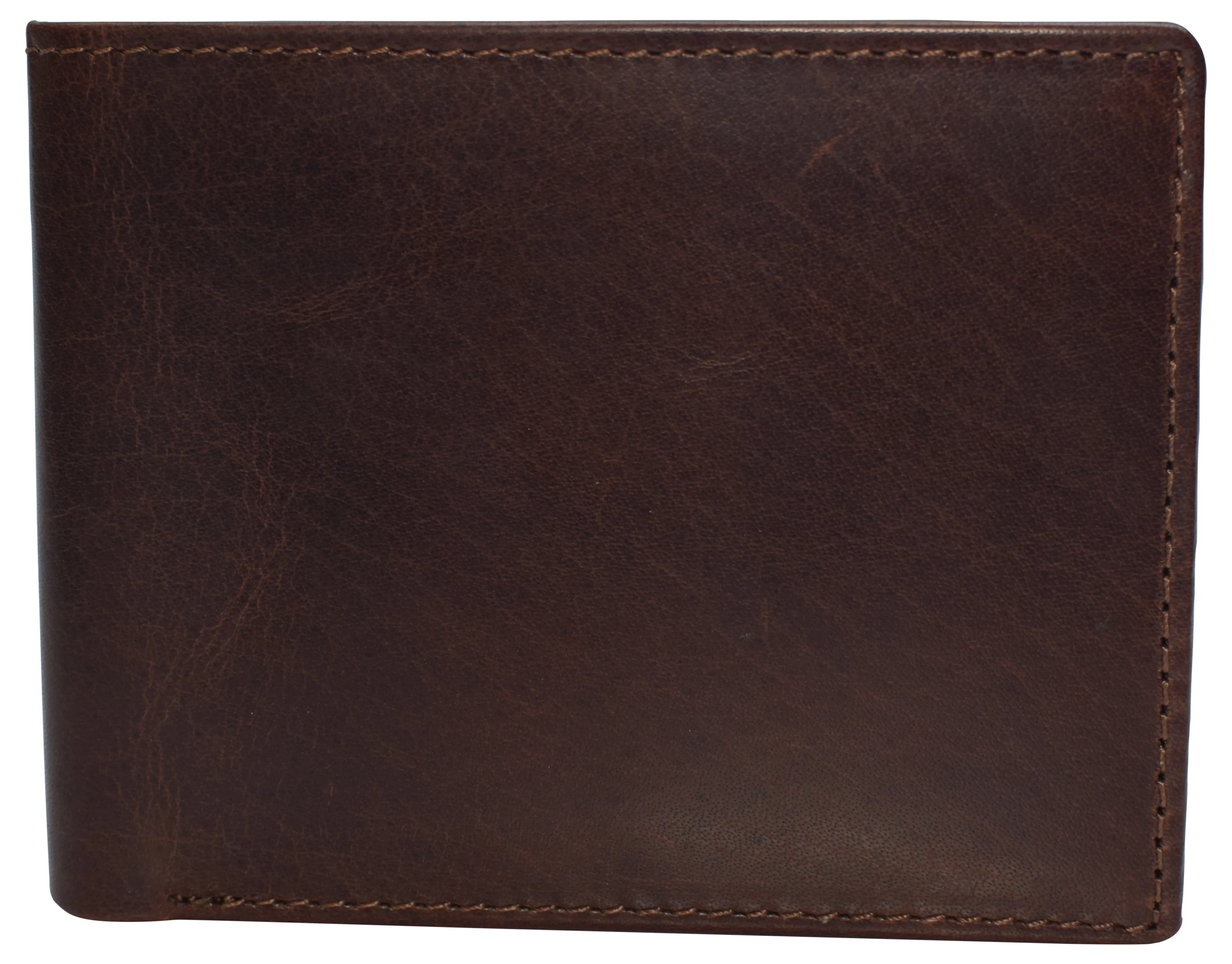 Slim Leather Bifold Wallets For Men - Minimalist Mens Wallet RFID Blocking Card Holder With ID Window Gifts For Men