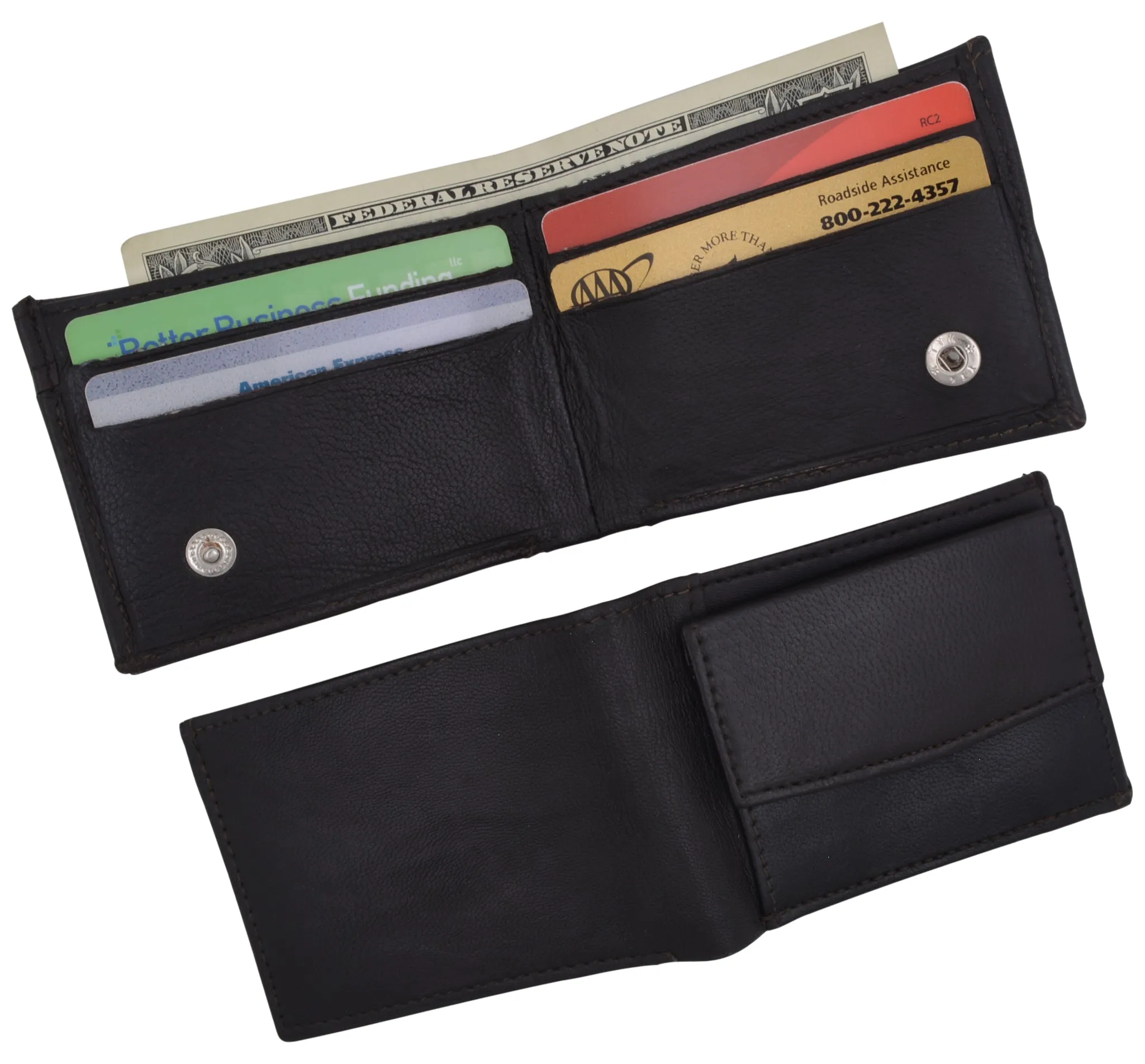 Small Genuine Leather Kids Bifold Wallet 86