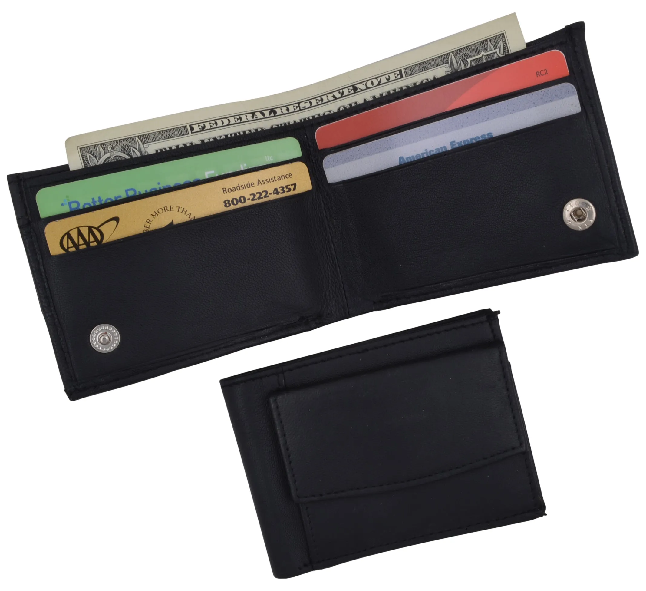 Small Genuine Leather Kids Bifold Wallet 86