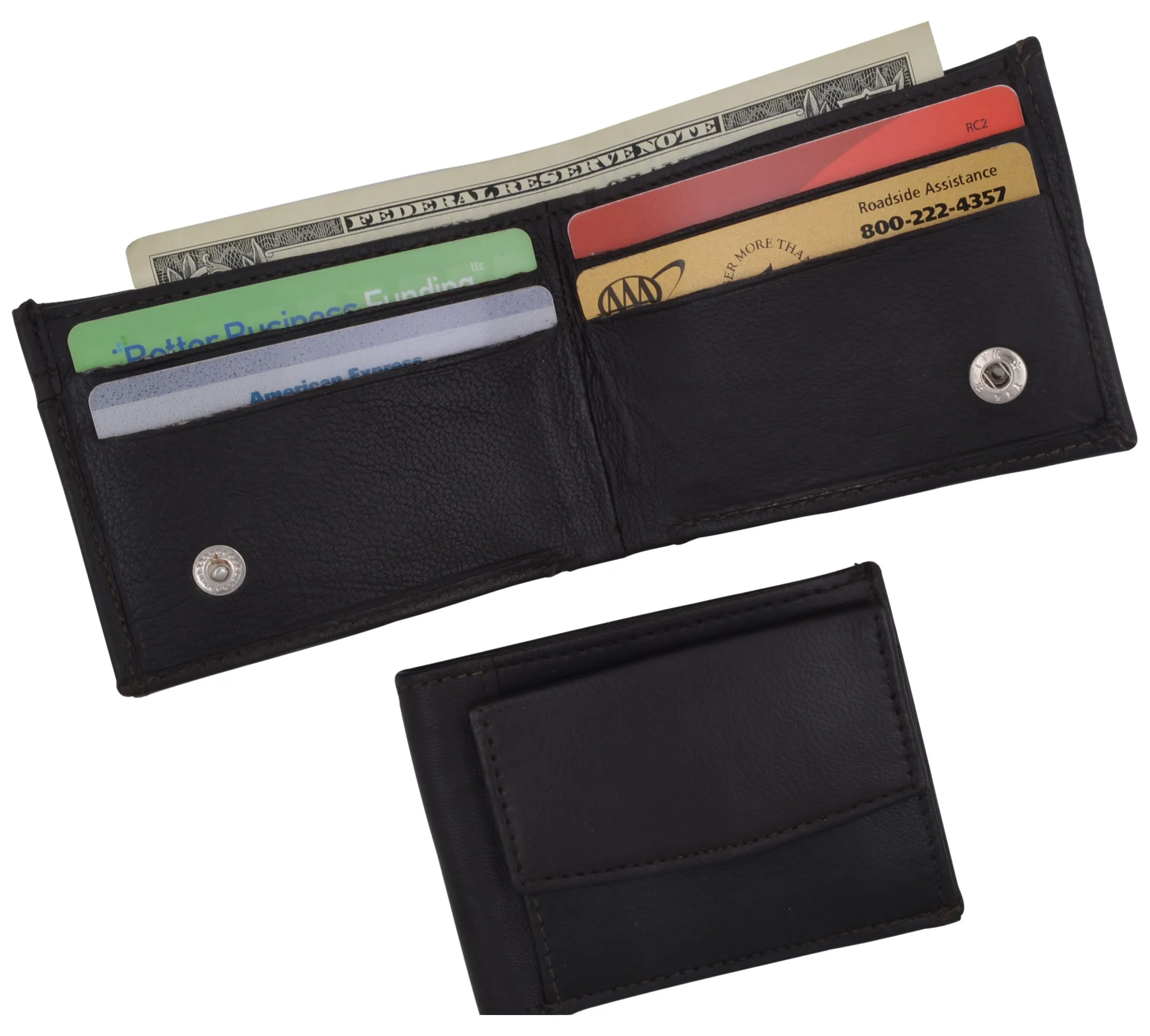 Small Genuine Leather Kids Bifold Wallet 86