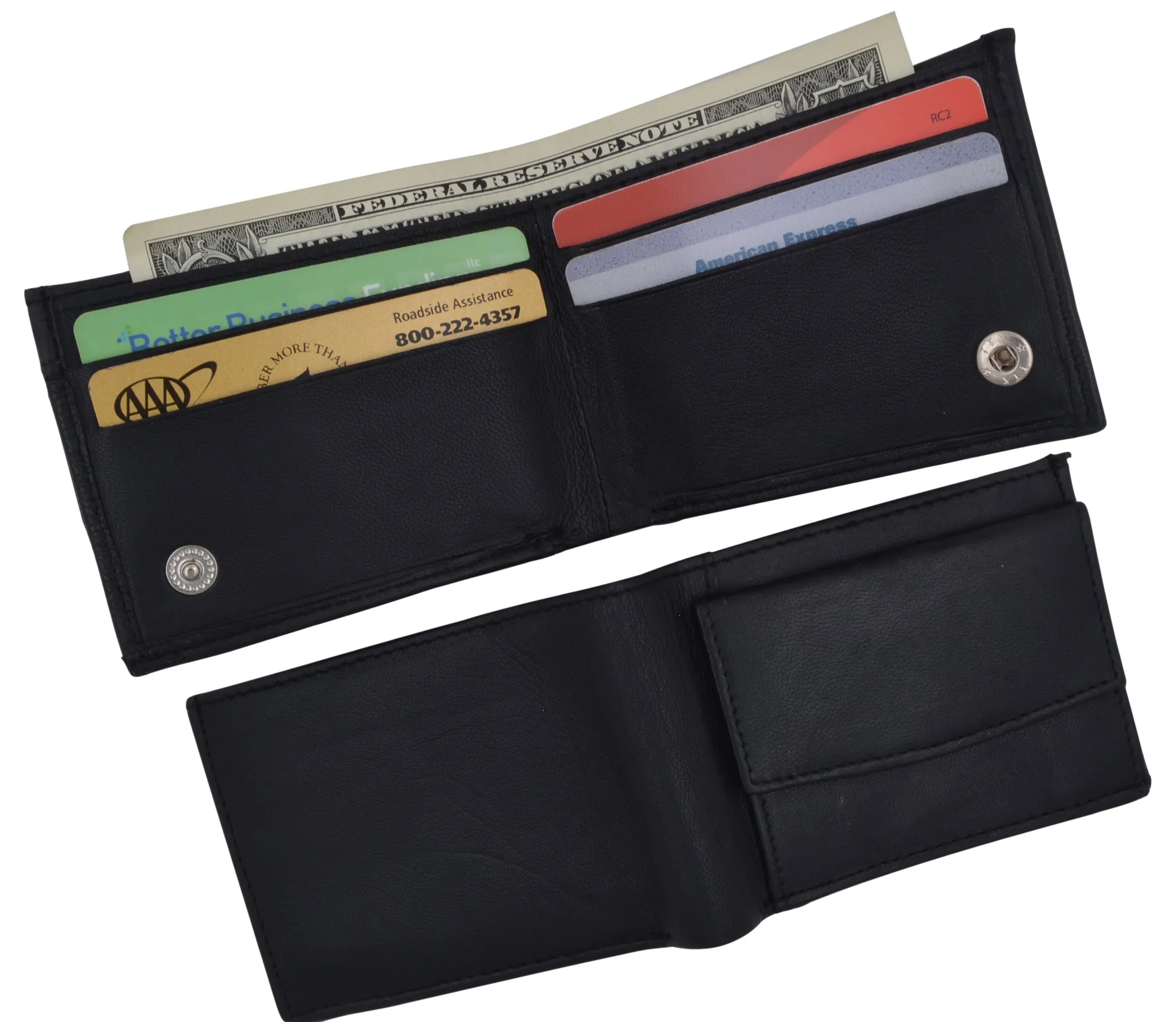 Small Genuine Leather Kids Bifold Wallet 86