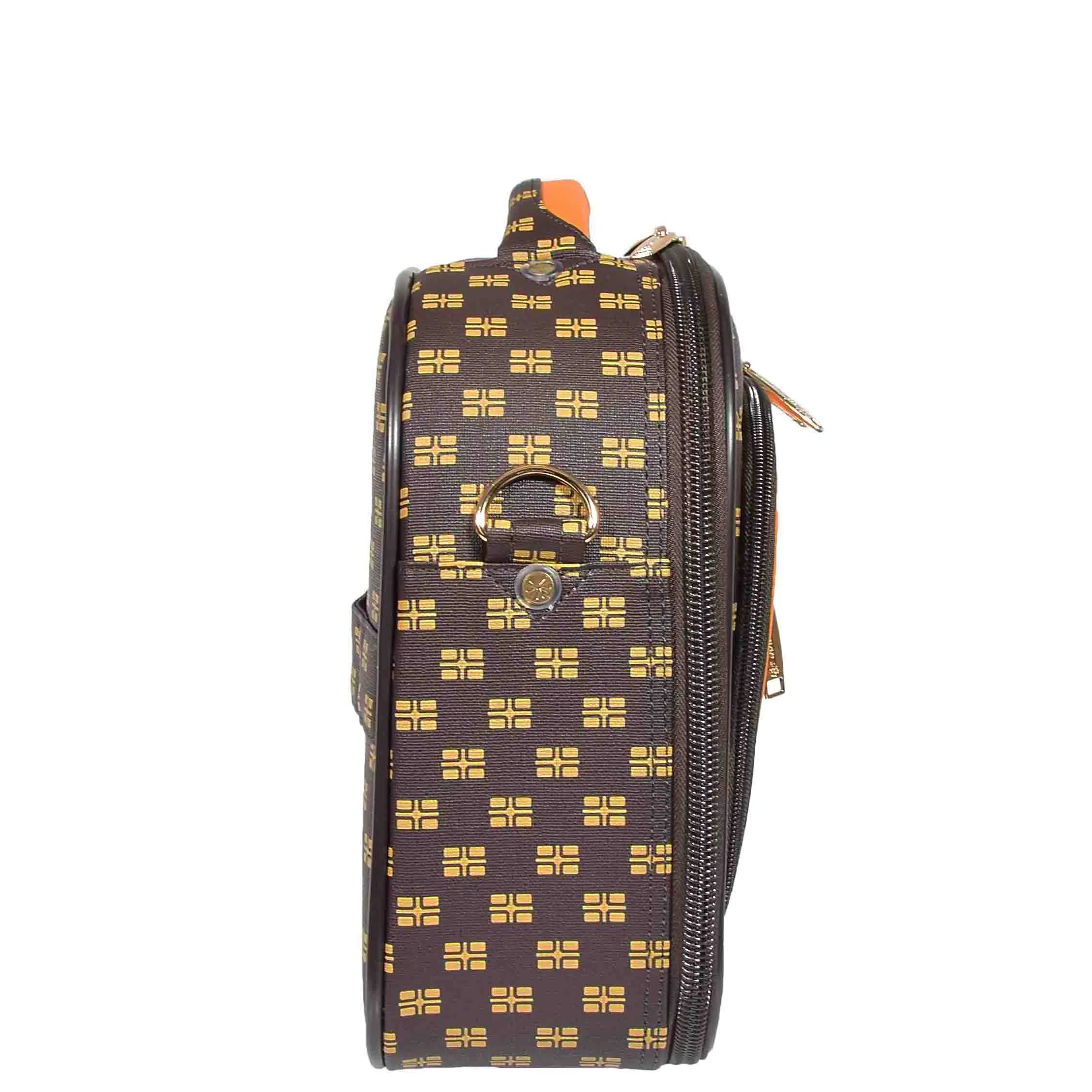 Soft Case 4 Wheeled Expandable PVC Luggage Nagasaki Brown