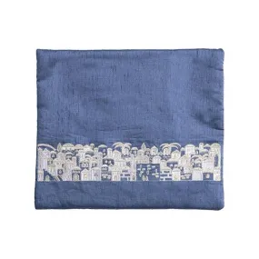 Tefillin Bag - Jerusalem - White   Silver