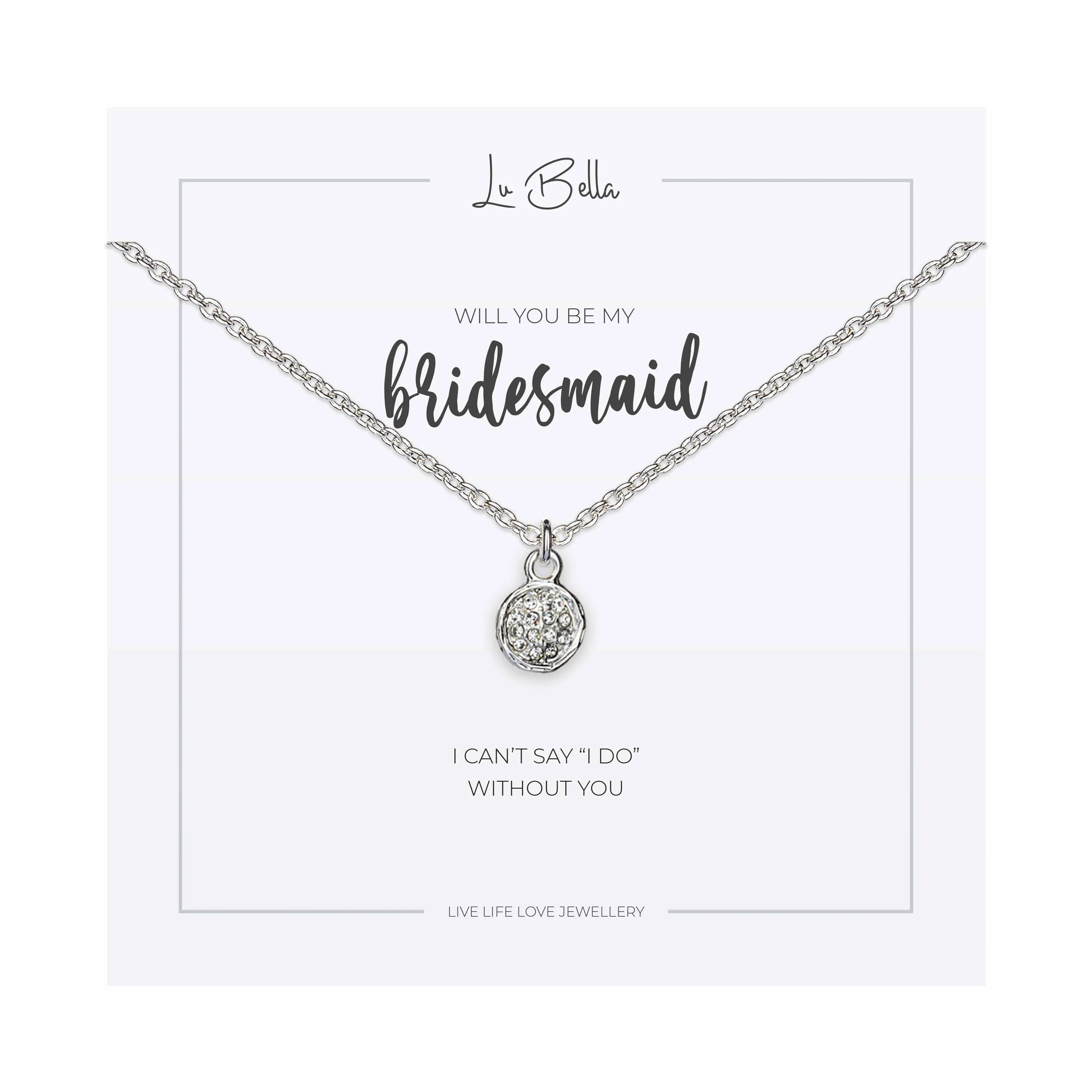 Will You Be My Bridesmaid Sentiments Necklace
